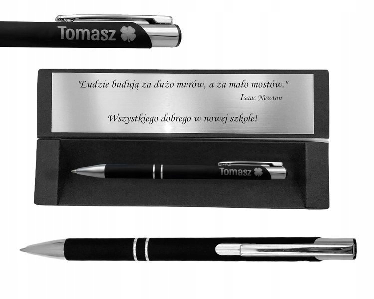 

Długopis z Grawerem w pudełku tabliczka dedykacja