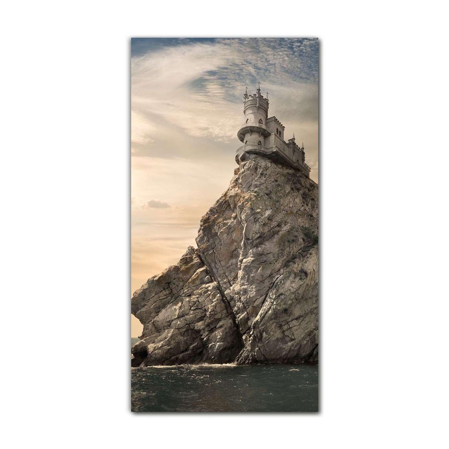

Foto szklane do sypialni 60x120 Zamek morze klif