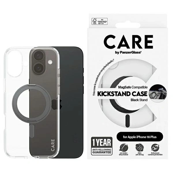 Pouzdro Care by PanzerGlass Feature Case pro iPhone 16 Plus MagSafe černé
