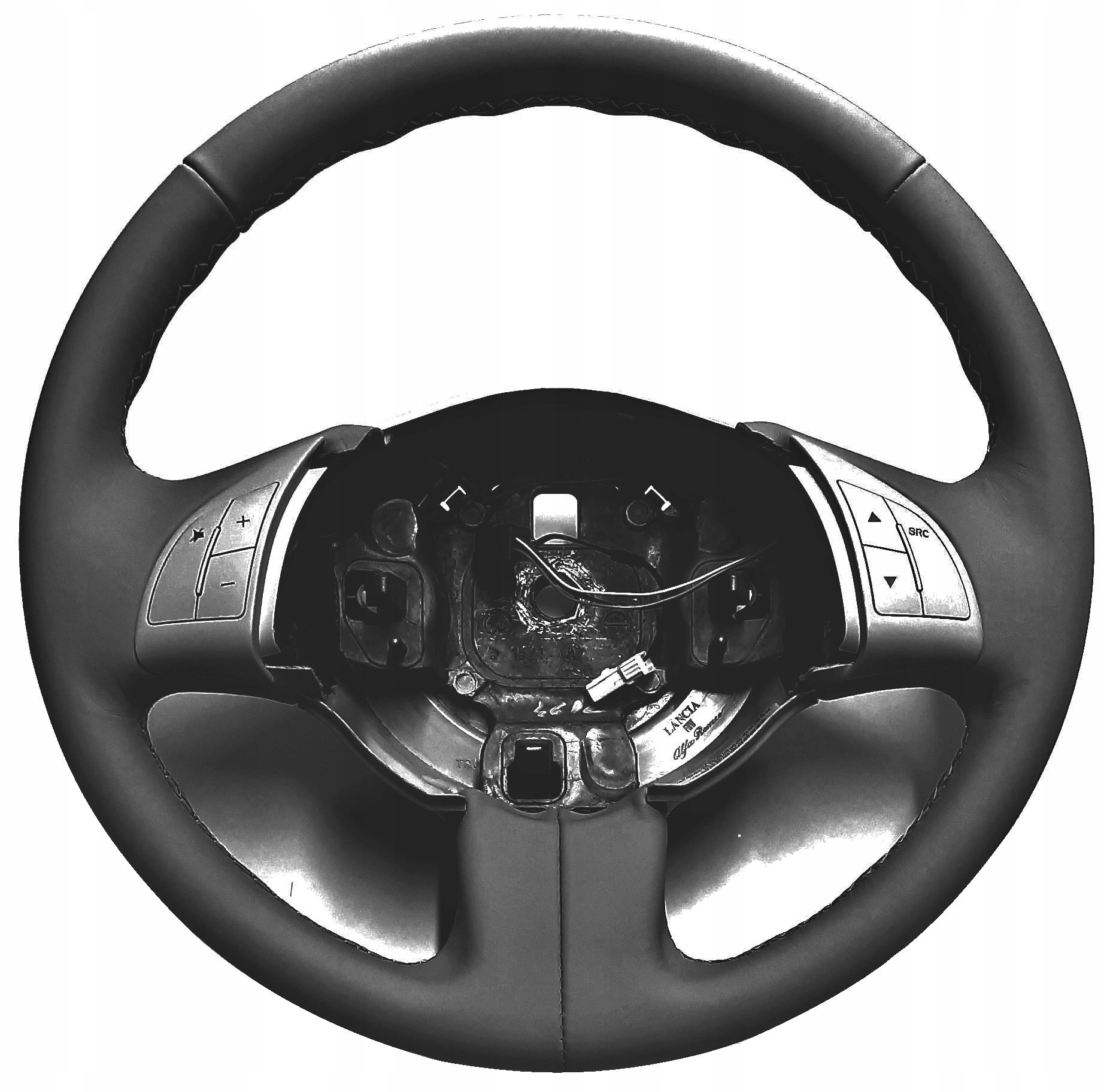 .225 - РУЛЬОВЕ КОЛЕСО FIAT 500 (2007-2015) ОБШИВКА ШКІРА