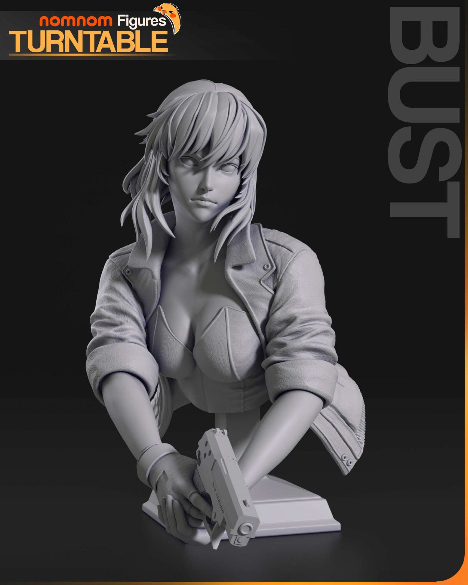 Figurka Motoko Kusanagi Ghost in the Shell Busta NomNom Figures 3D tisk
