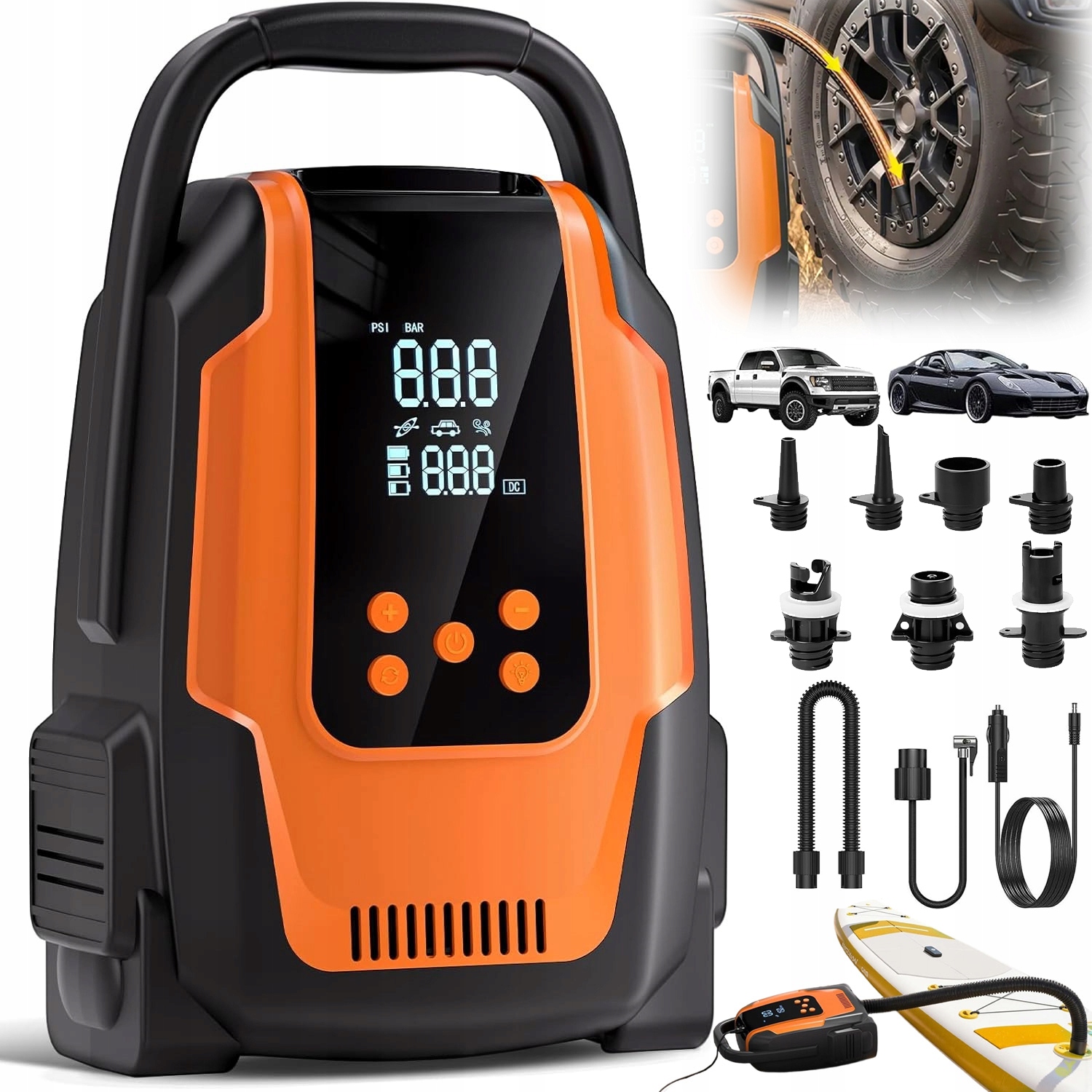 Elektrická Pumpa Na Kajak Paddleboardy Pro Matraci Vakuová Pumpa S Led