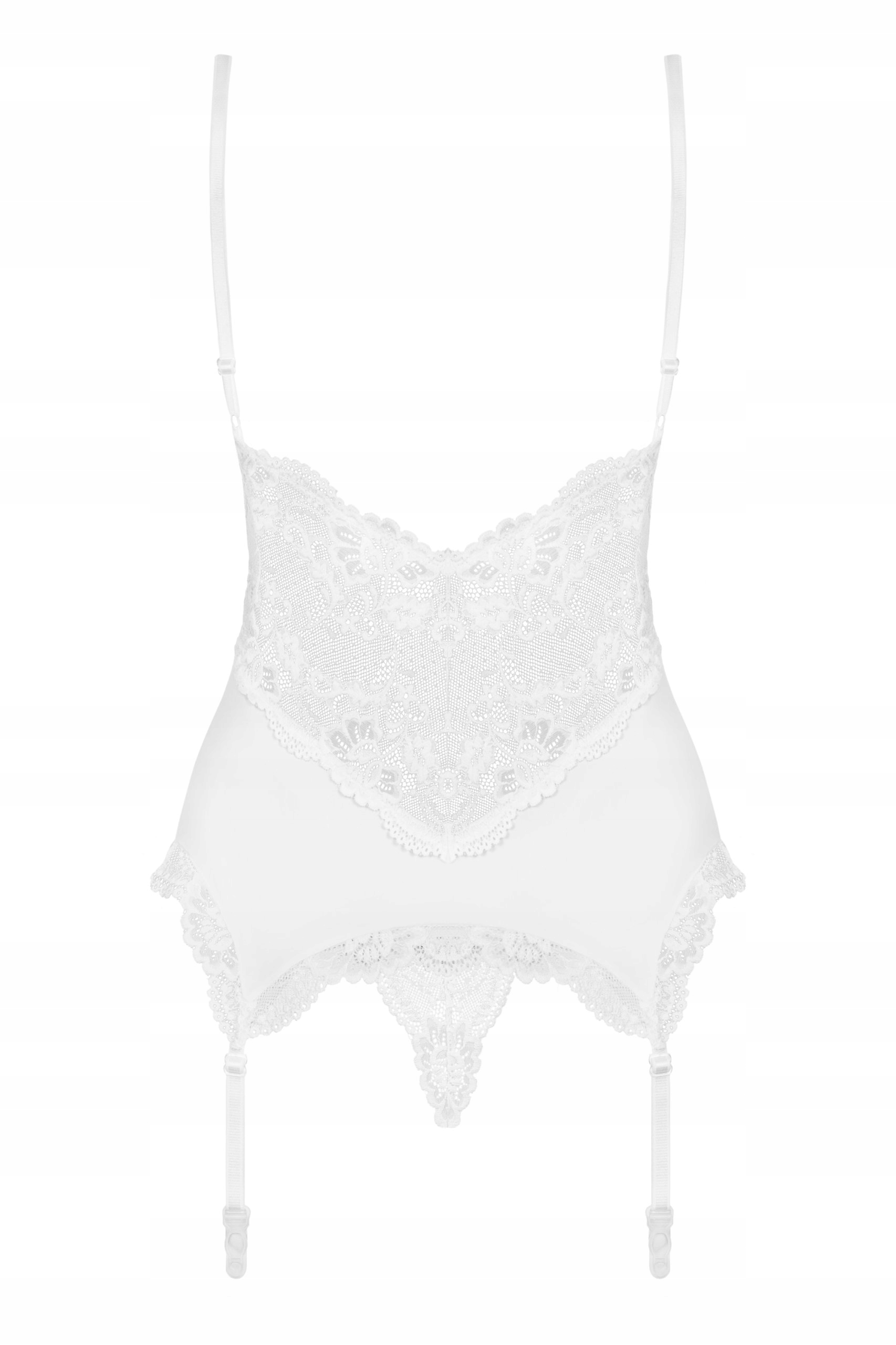 Seksowna bielizna ślubna gorset+majtki koronkowy Rozmiar S/M