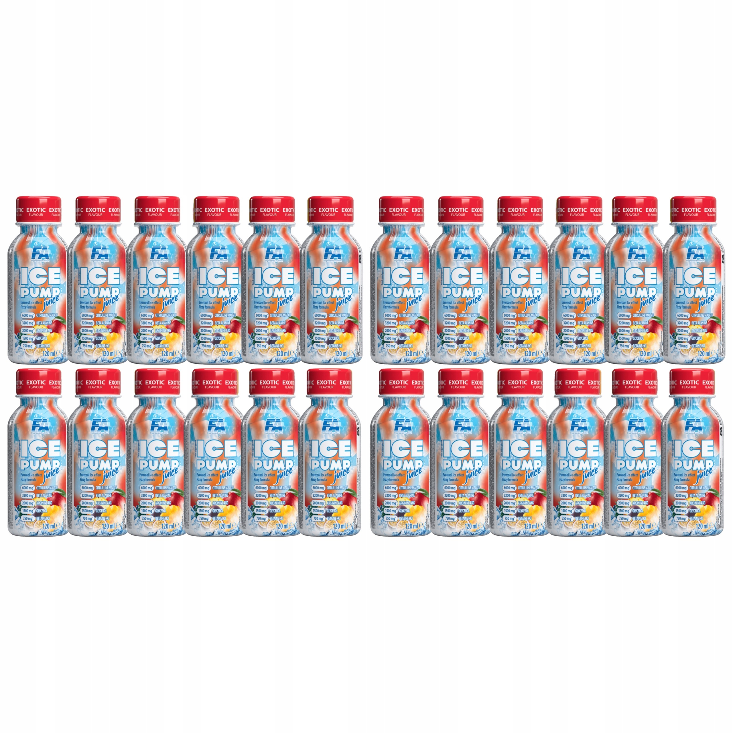 2x Pump Juice Citrulin Kofein Beta-Alanin Pre-Workout 12x120 ml Fa