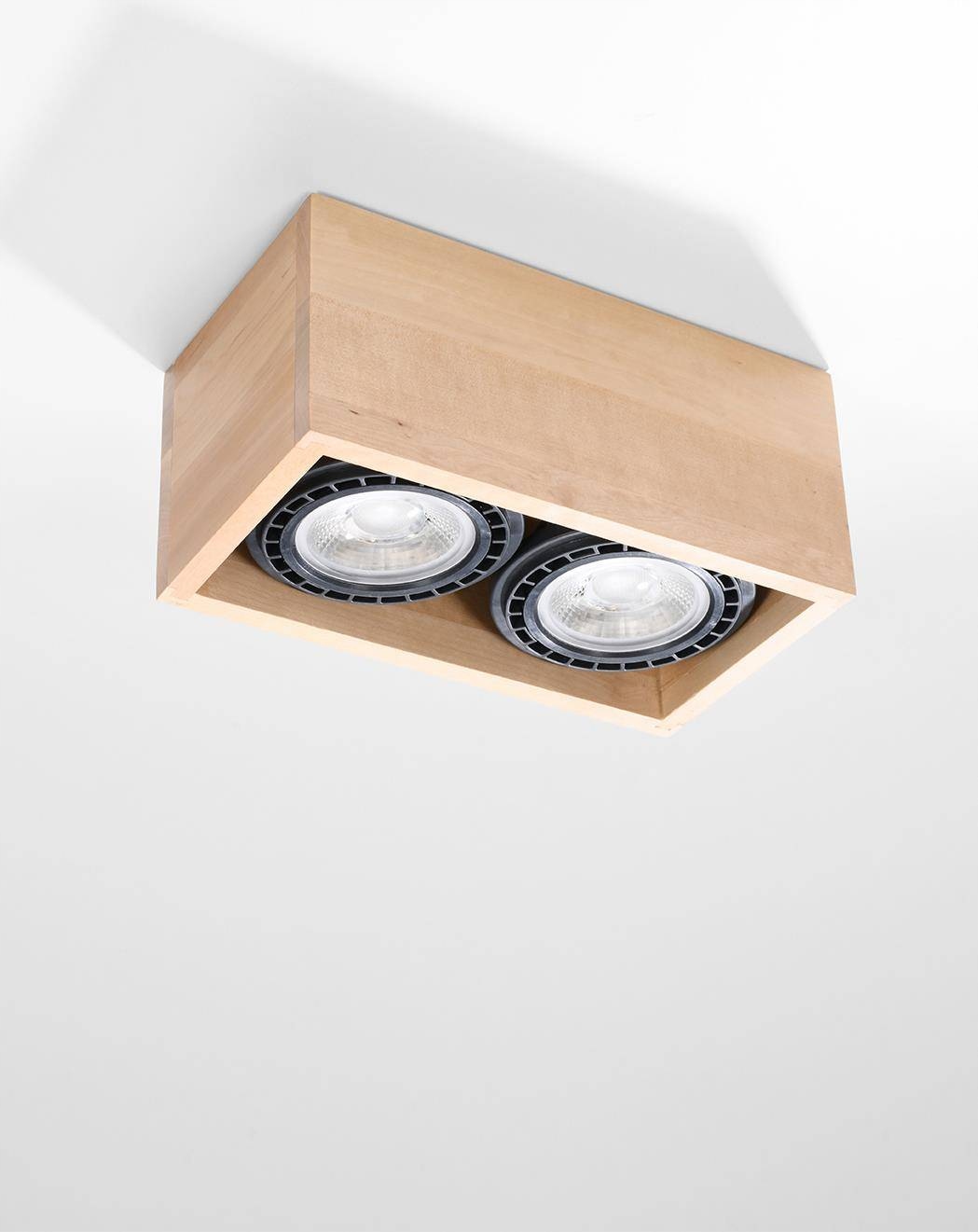 Stropní Svítidlo Dřevěné Quatro 2 Elegantní minimalismus