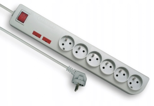 

Przedłużacz 6X z filtrem przeciwprzepięciowym 3m