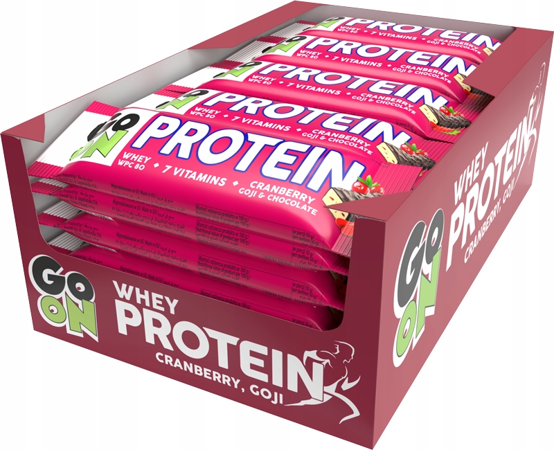 Levně Proteinová tyčinka 20% Go On brusinková 50 g Sante