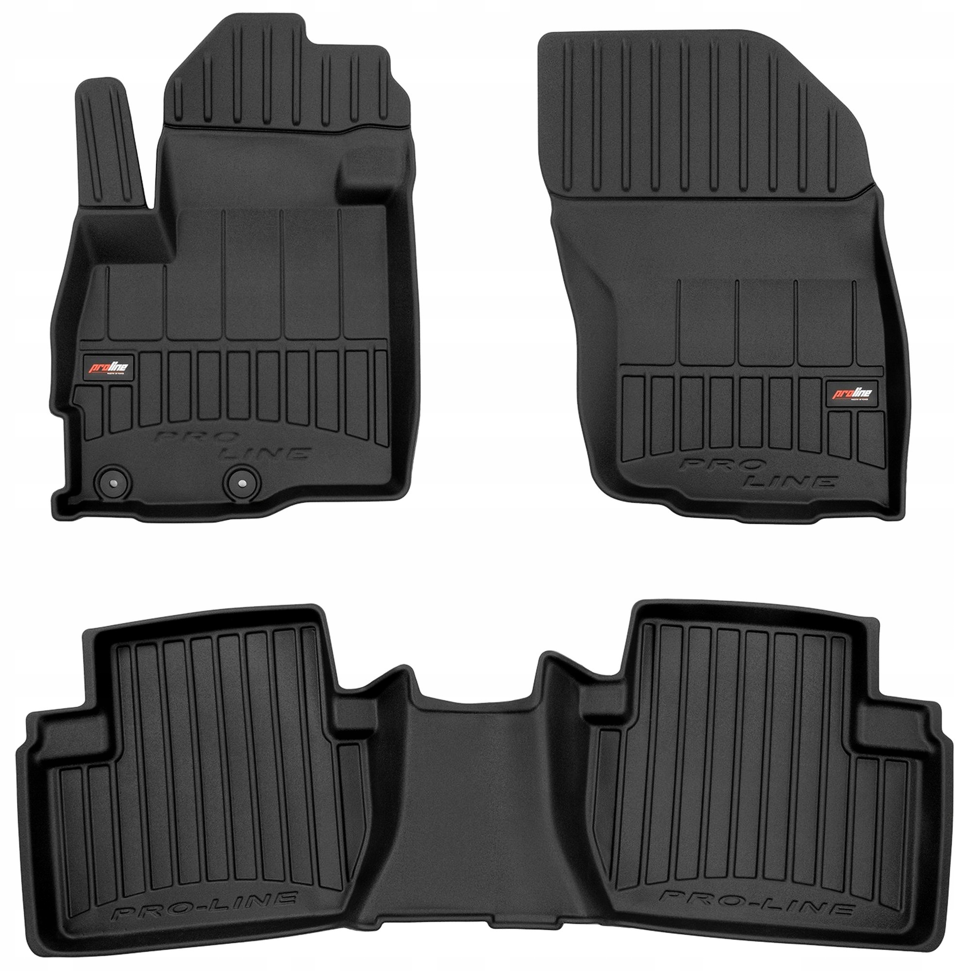 Gumové 3D koberce Mitsubishi Outlander II 2006-2012
