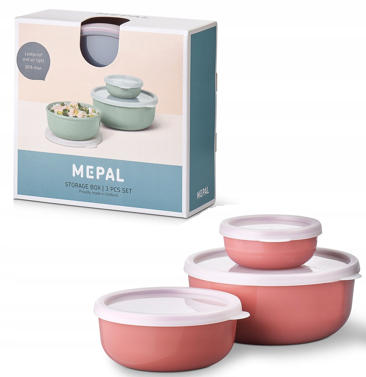 Mepal 3 Pojemniki Lumina Na Żywność Sałatki Zupę Sos Mięso Surówki Bez Bpa