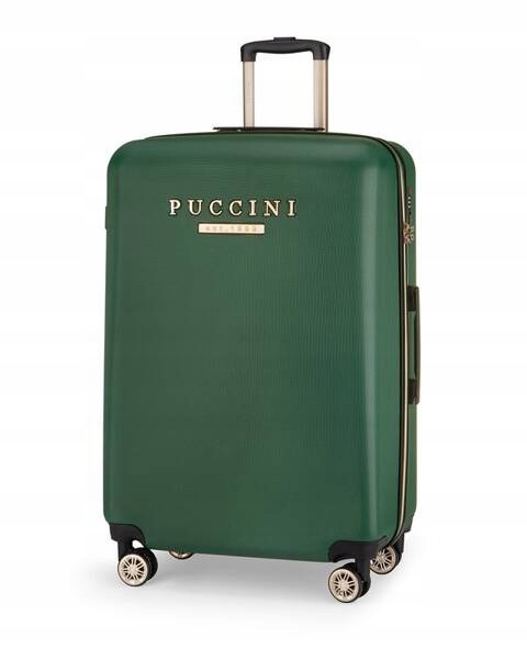 Duża walizka Puccini ABS017A 5 Los Angeles zielona