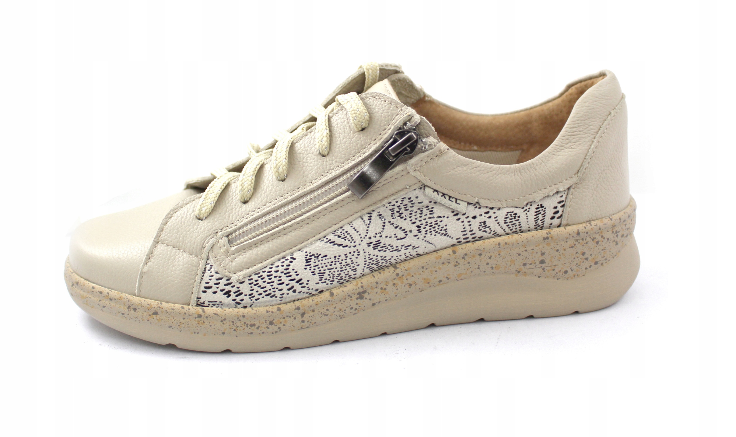 Półbuty damskie skórzane profilaktyczne, zdrowotne, ostroga piętowa 9233 40