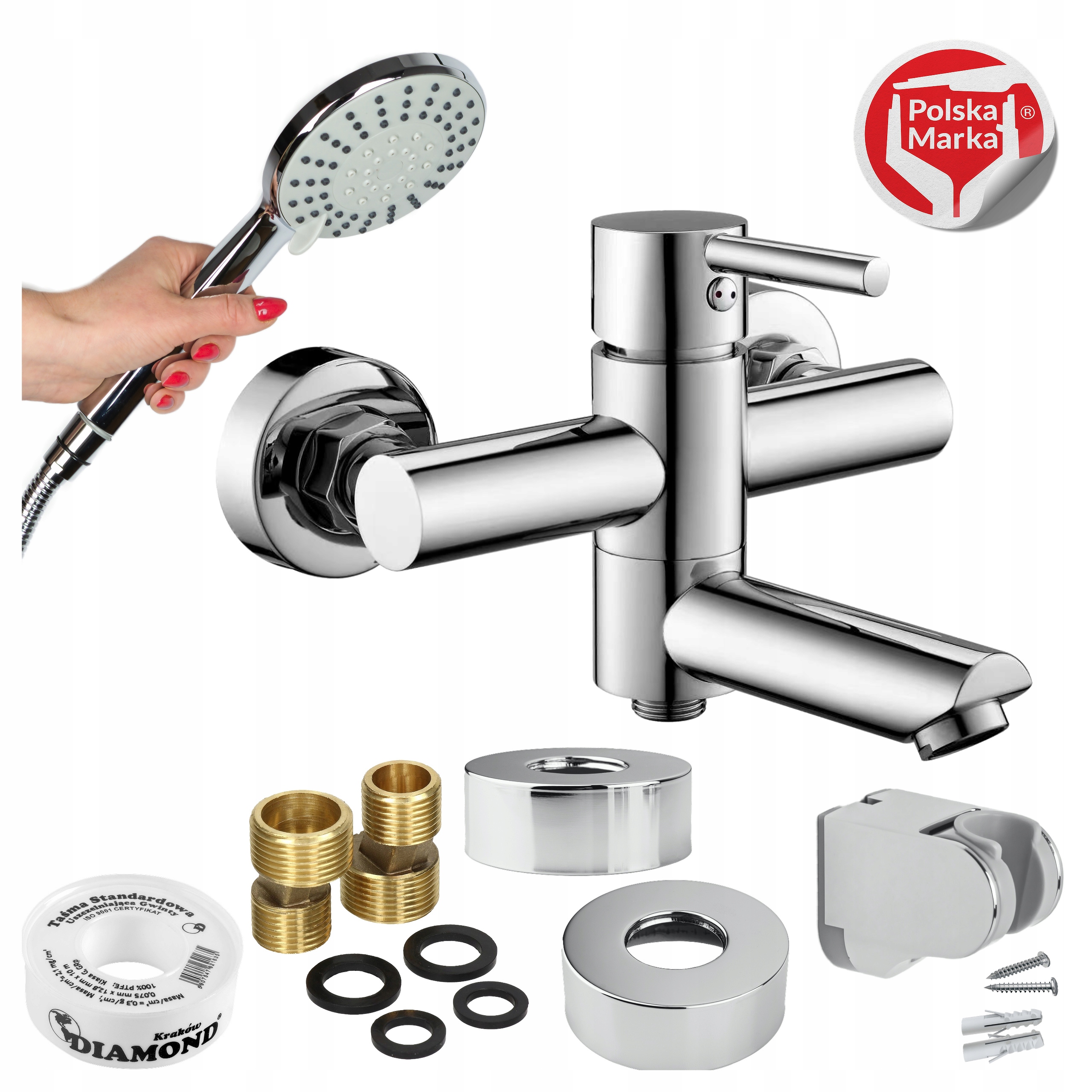 Skladacia batéria do sprchovej vane s zasúvateľným výtokom, kúpeľňová armatúra