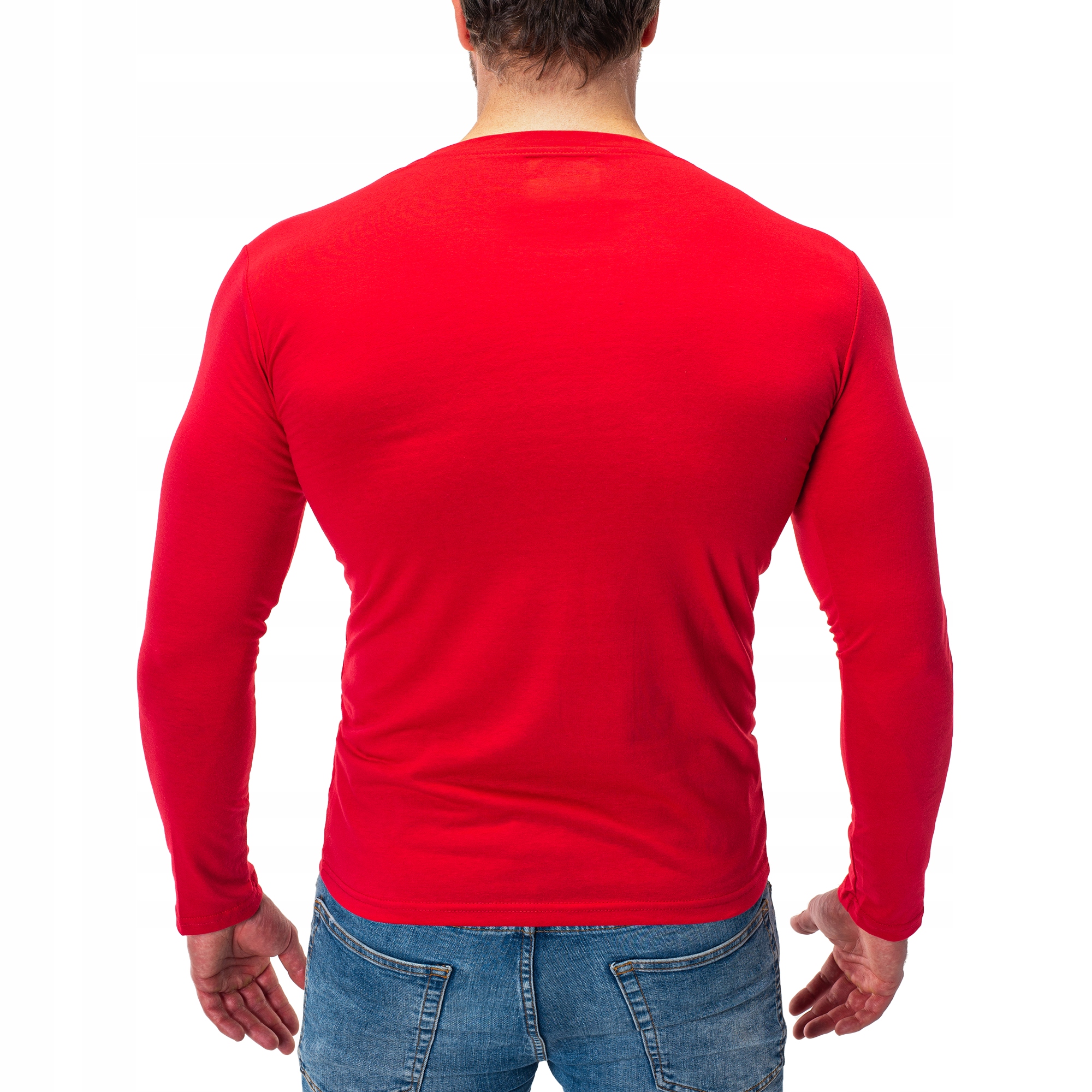 2088 roz. M MĘSKA BLUZKA LONGSLEEVE DŁUGI RĘKAW Dekolt okrągły