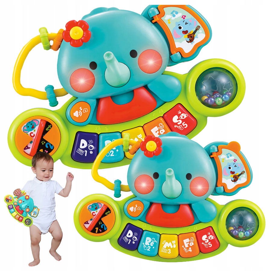 EDUKACYJNE PIANINKO INTERAKTYWNE DLA DZIECI SŁONIK