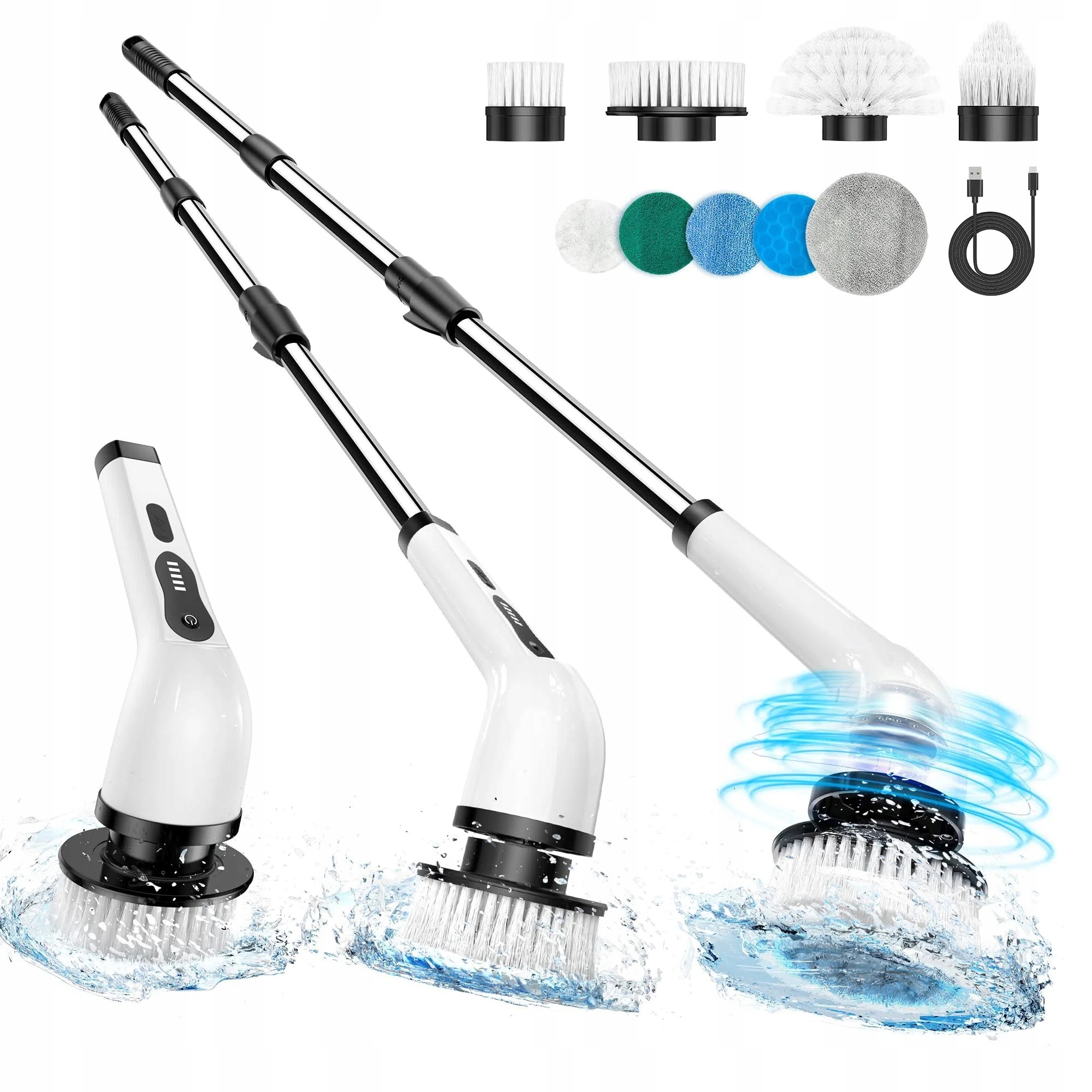 Levně Elektrický rotační kartáč pro čištění Bezdrátový Mop 9v1