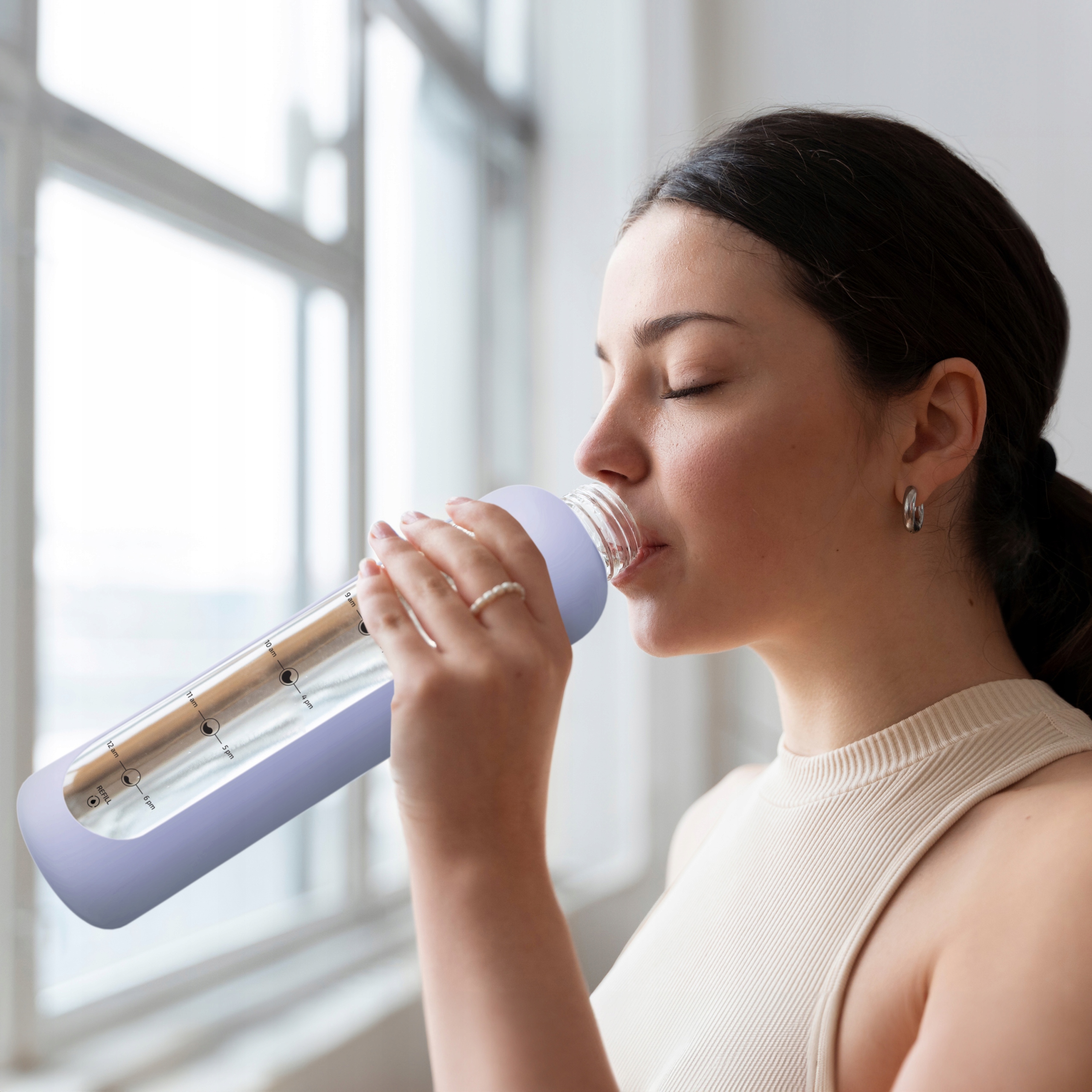 Motivációs üveg kulacs AquaFloow MotivateGlass 1L lila EAN (GTIN) 5902668917865