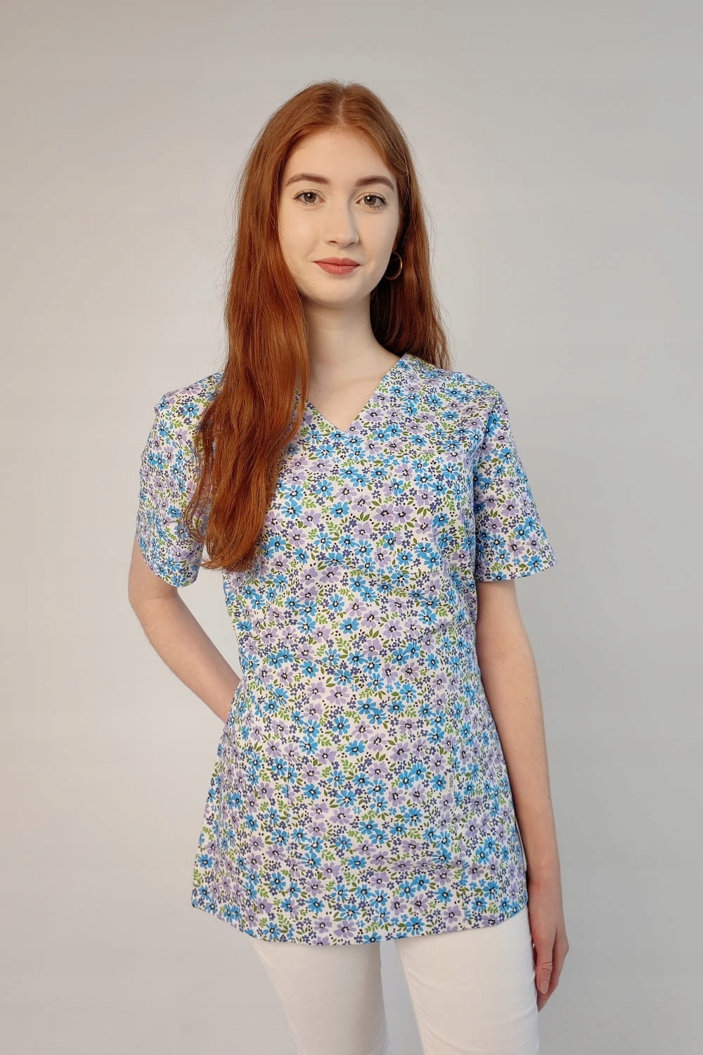 Bluza medyczna Papilio niebieska łączka L
