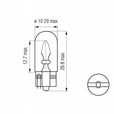 

Żarówka T10 całoszklana 24V 3W Car-Com 1szt