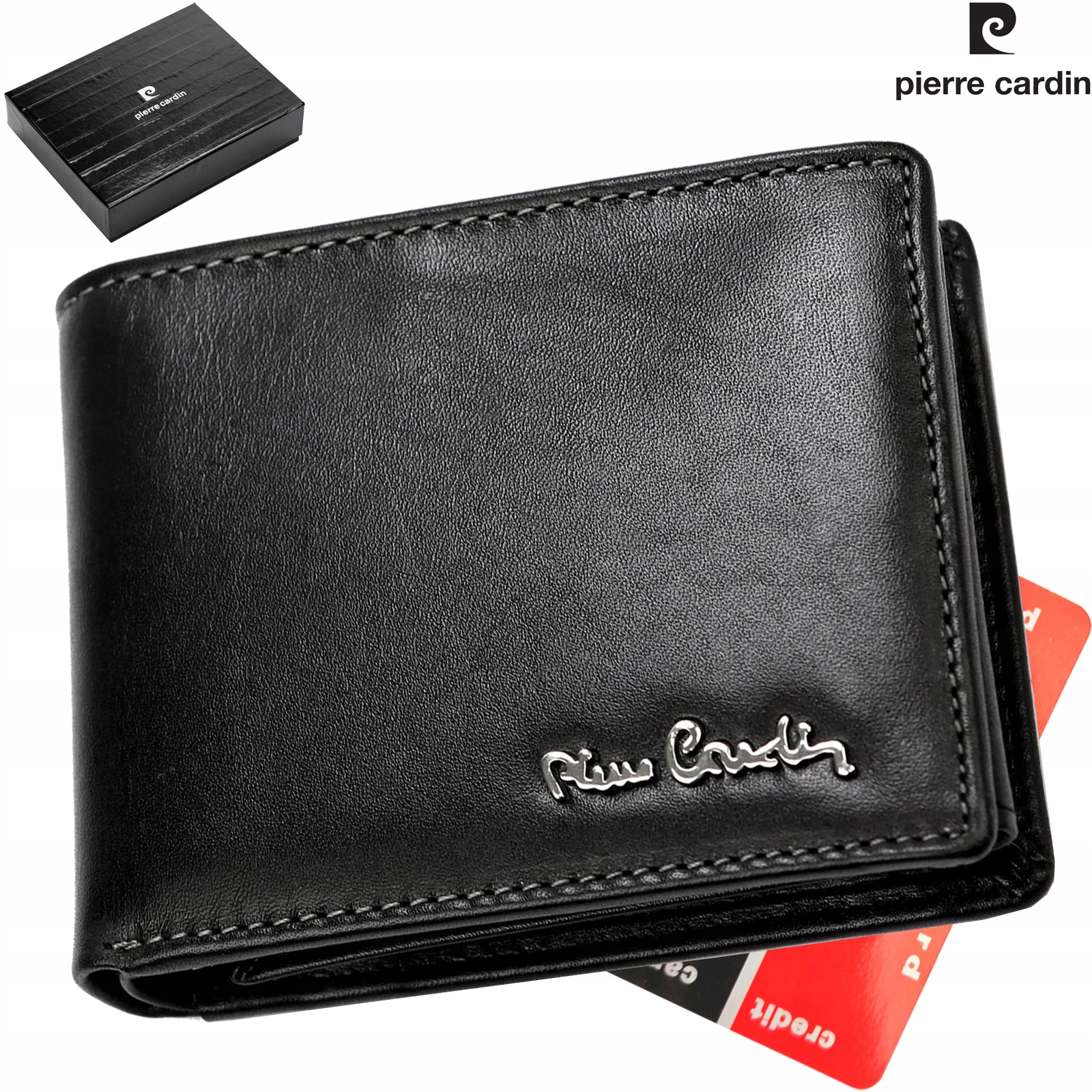 Originální Malá Pánská Peněženka Z Přírodní Lesklé Kůže Pierre Cardin