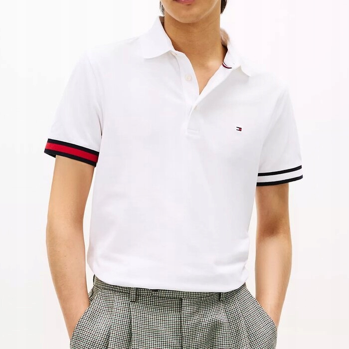 Polokošile Tommy Hilfiger bavlněné, bílé, pánské, L (nová)