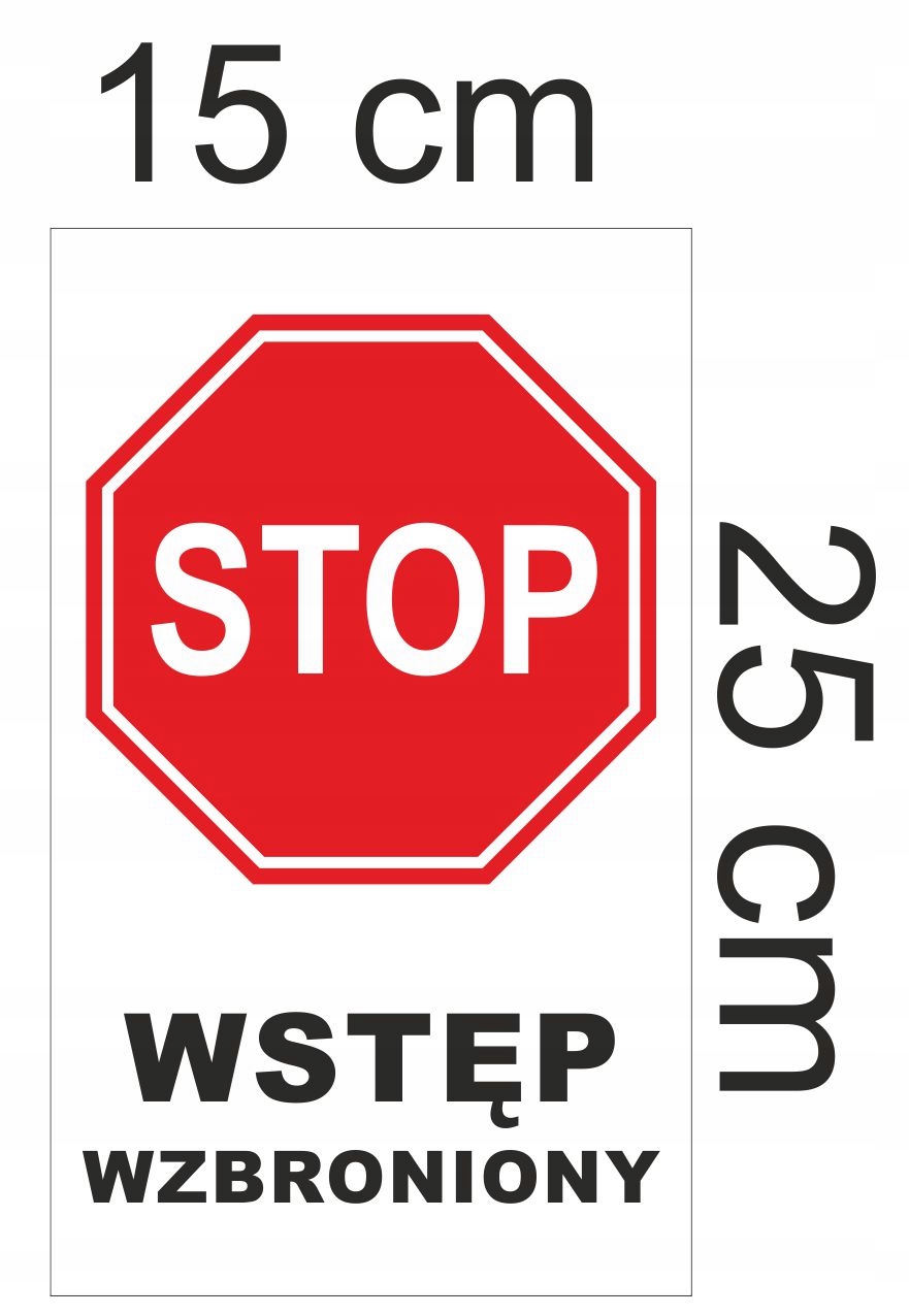 ZNAK TABLICZKA PCV Teren Prywatny WSTĘP 15x25cm Kod producenta ZNAK TABLICZKA PCV