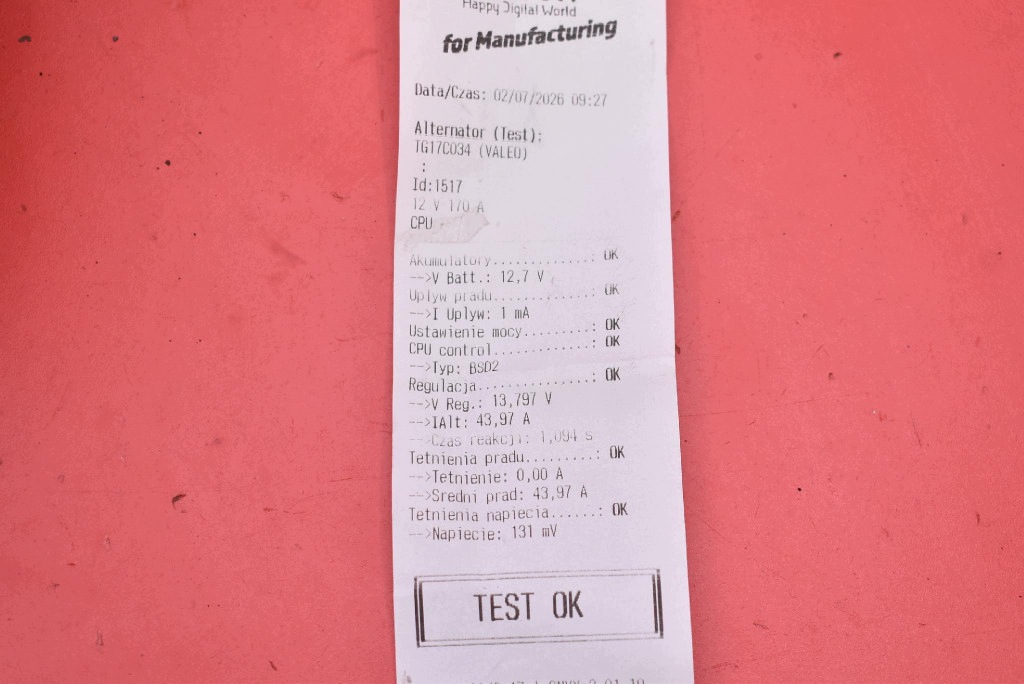 alternator test 7796125 BMW X5 E70 3.0 D 235 KM 06-10