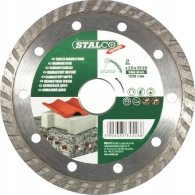 Diamantový Kotouč Turbo 230 MM Pro Rychlé Řezání Betonu Kamene Stalco