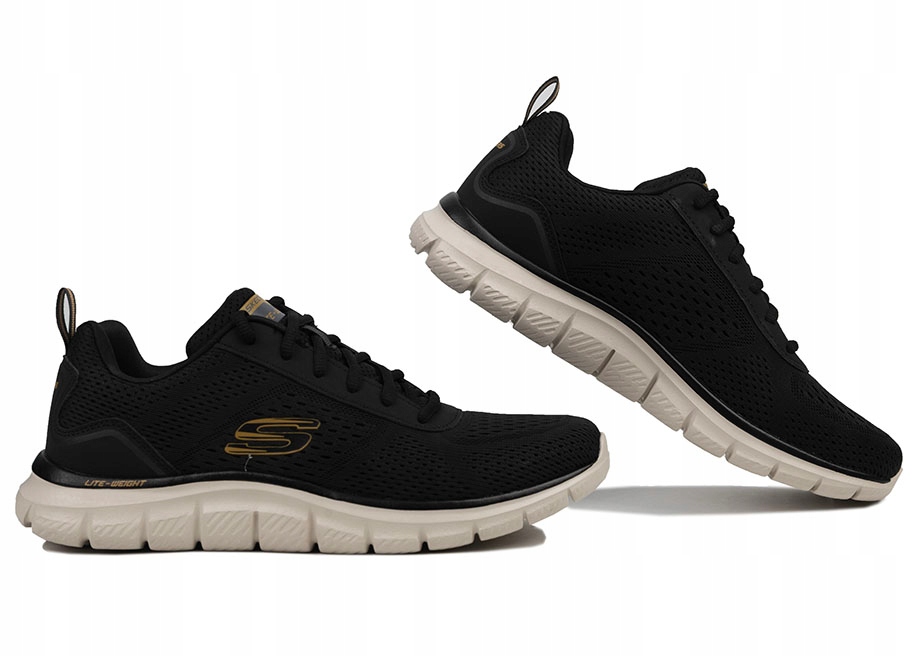 Sportovní boty Pánské Skechers Pohodlné Lehké Tréninkové Černé vel 44