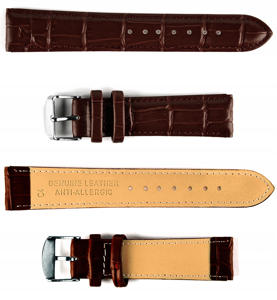 PASEK DO ZEGARKA 22MM – SKÓRZANY – CIEMNY BRĄZ Marka Extremestyle