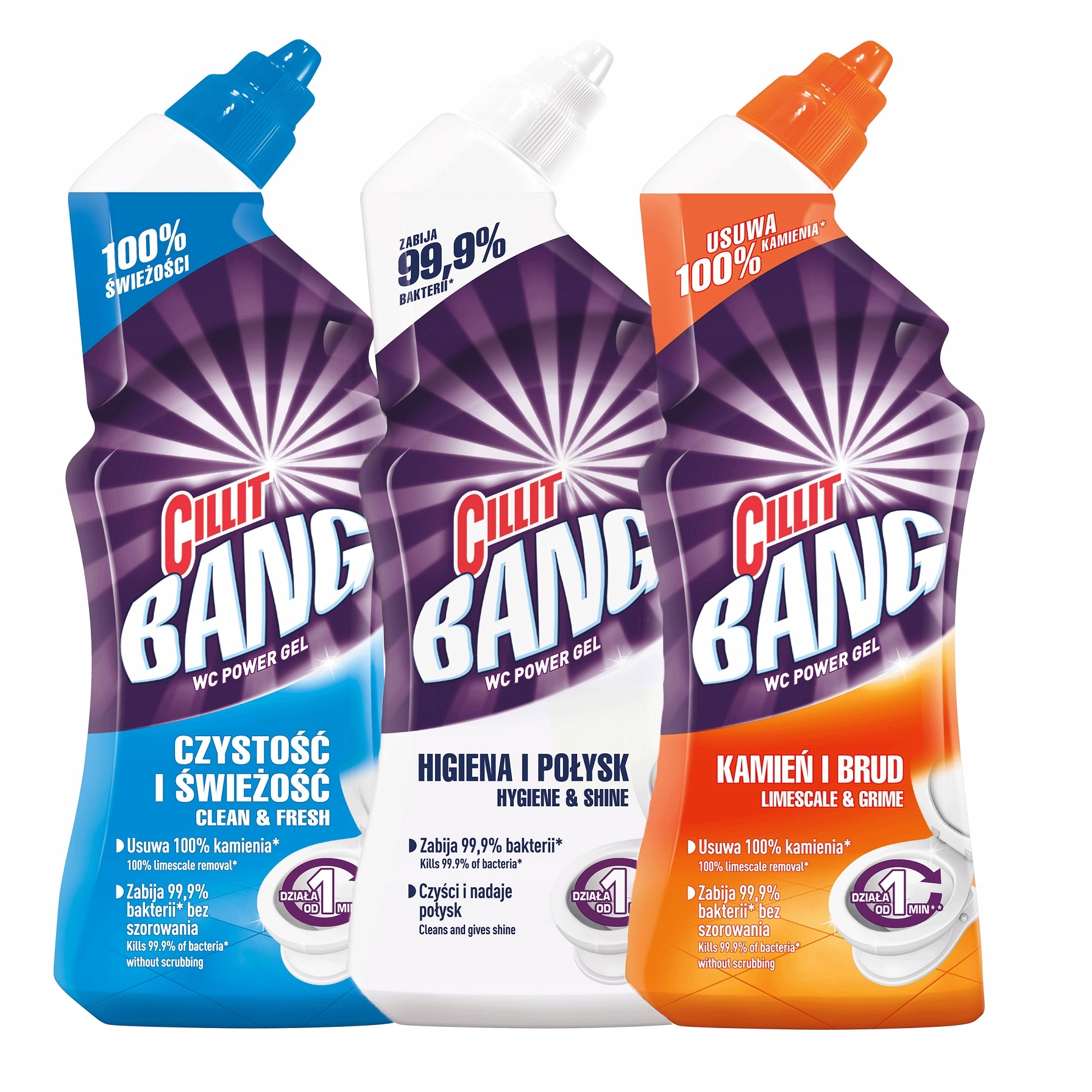 

Cillit Bang Żel do Wc Zestaw MIX 3x750ml
