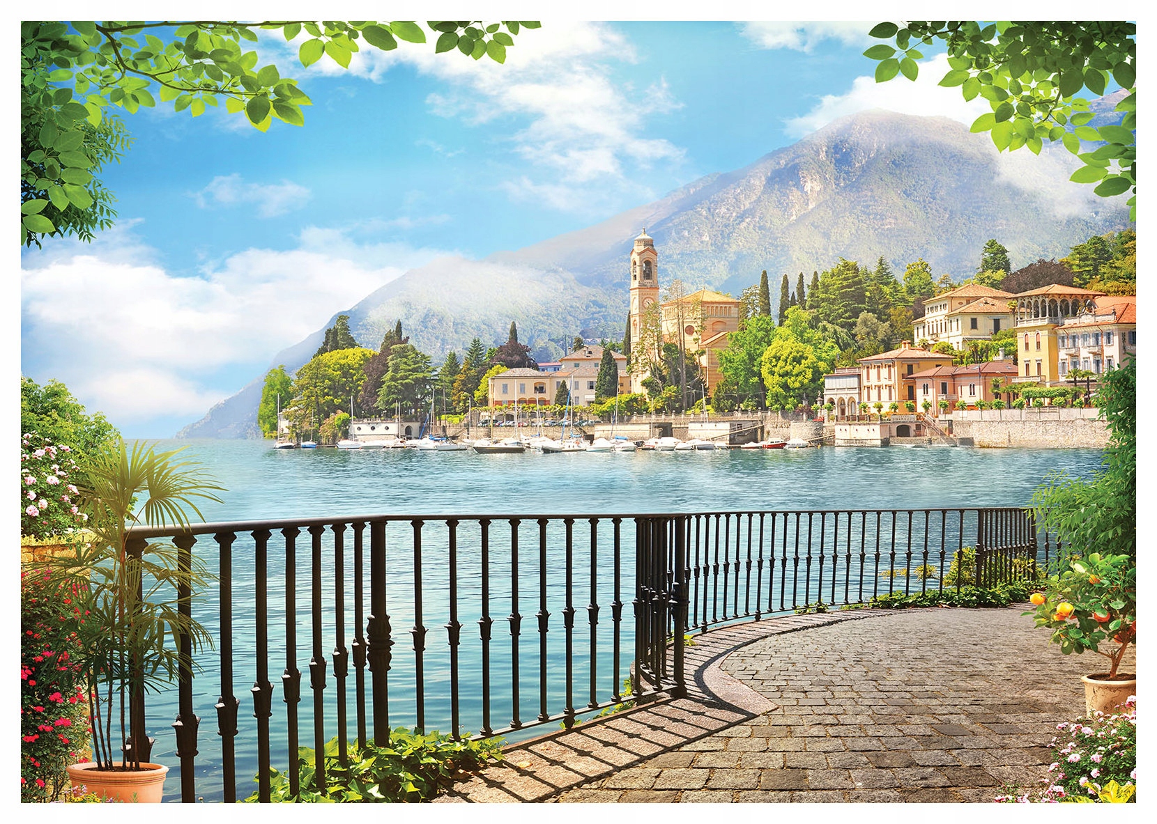 Vliesová fototapeta Como s výhľadom z terasy talianska krajina 368x254 lepidlo
