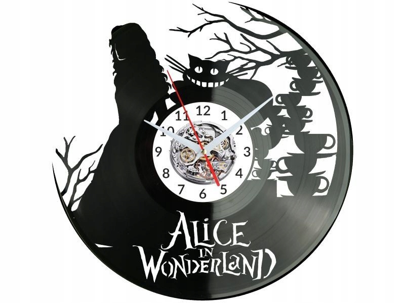 Alice In Wonderland Nápad na Dárek Nástěnná Dekorace z vinylové desky