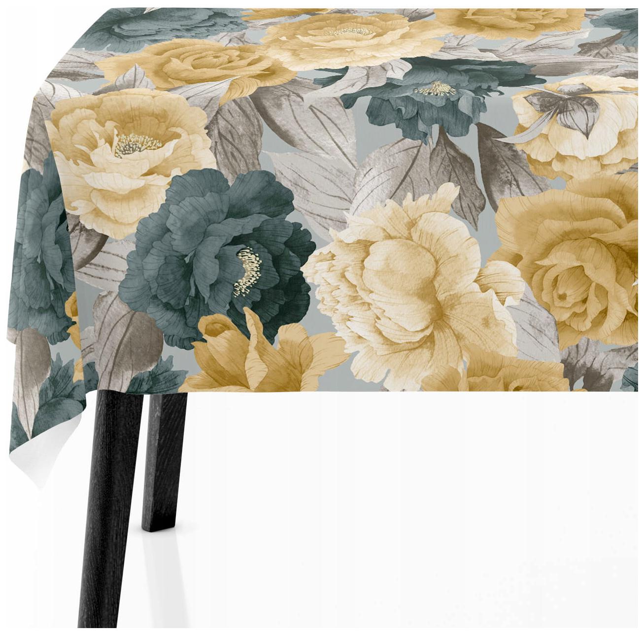 Dekorativní ubrus na stůl 140x220 Květiny 7706