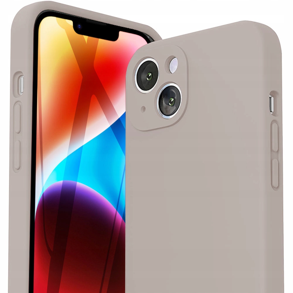 ETUI CASE OBUDOWA PLECKI FUTERAŁ SILIKONOWE LIQUID DO IPHONE 14 + SZKŁO Dedykowana marka Apple