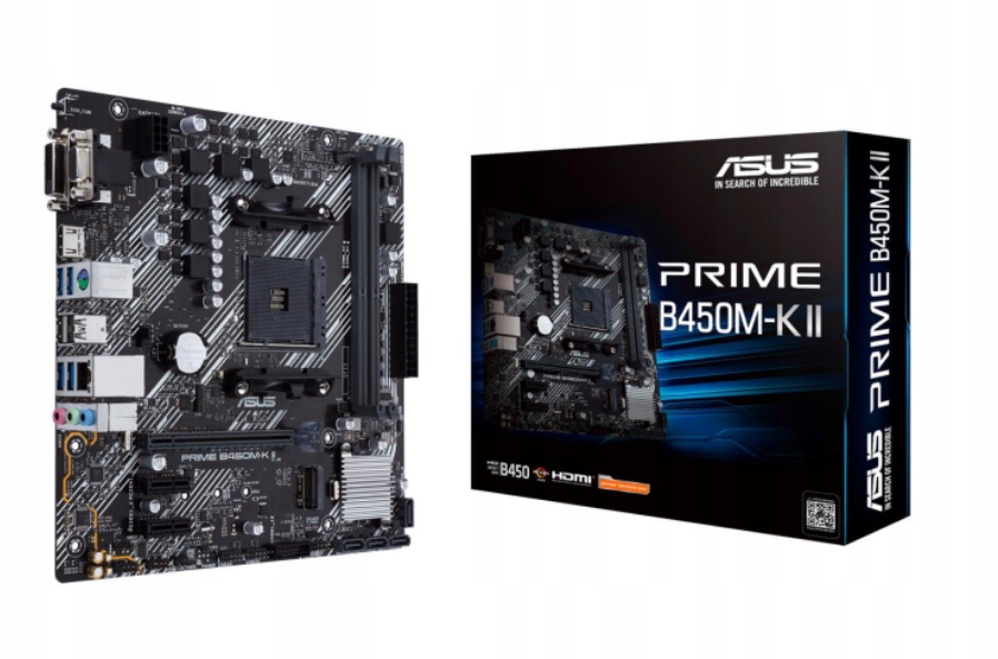 Nowa Płyta główna Asus Mk Prime B450M-K II mATX-Zdjęcie-0