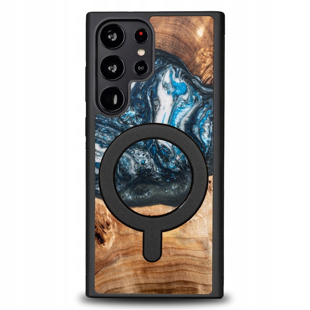 Etui Bewood Unique na Samsung Galaxy S23 Ultra Planets Ziemia z MagSafe