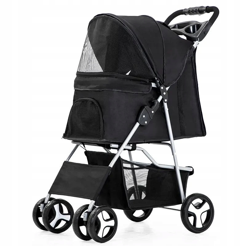 Levně Buggy 3v1 Kočárek skládací pro psy 45 x 100 x 80 cm, Černá