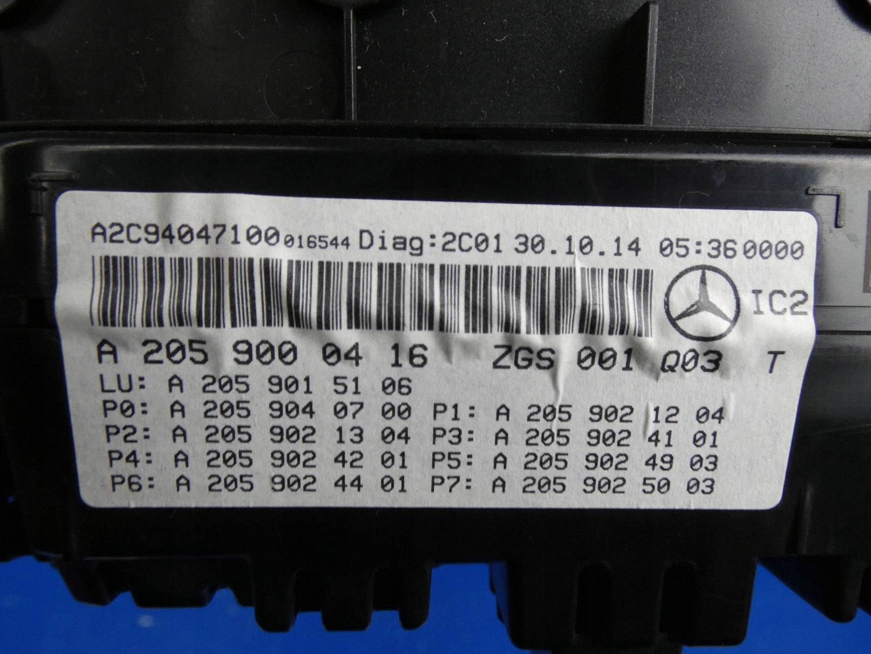 MERCEDES C KLASA W205 dials dials WERSJA ANGIELSKA