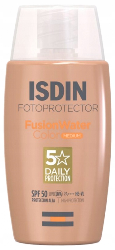 Isdin Fusion Water Color Fluid do opalania twarzy Medium SPF50 50 ml