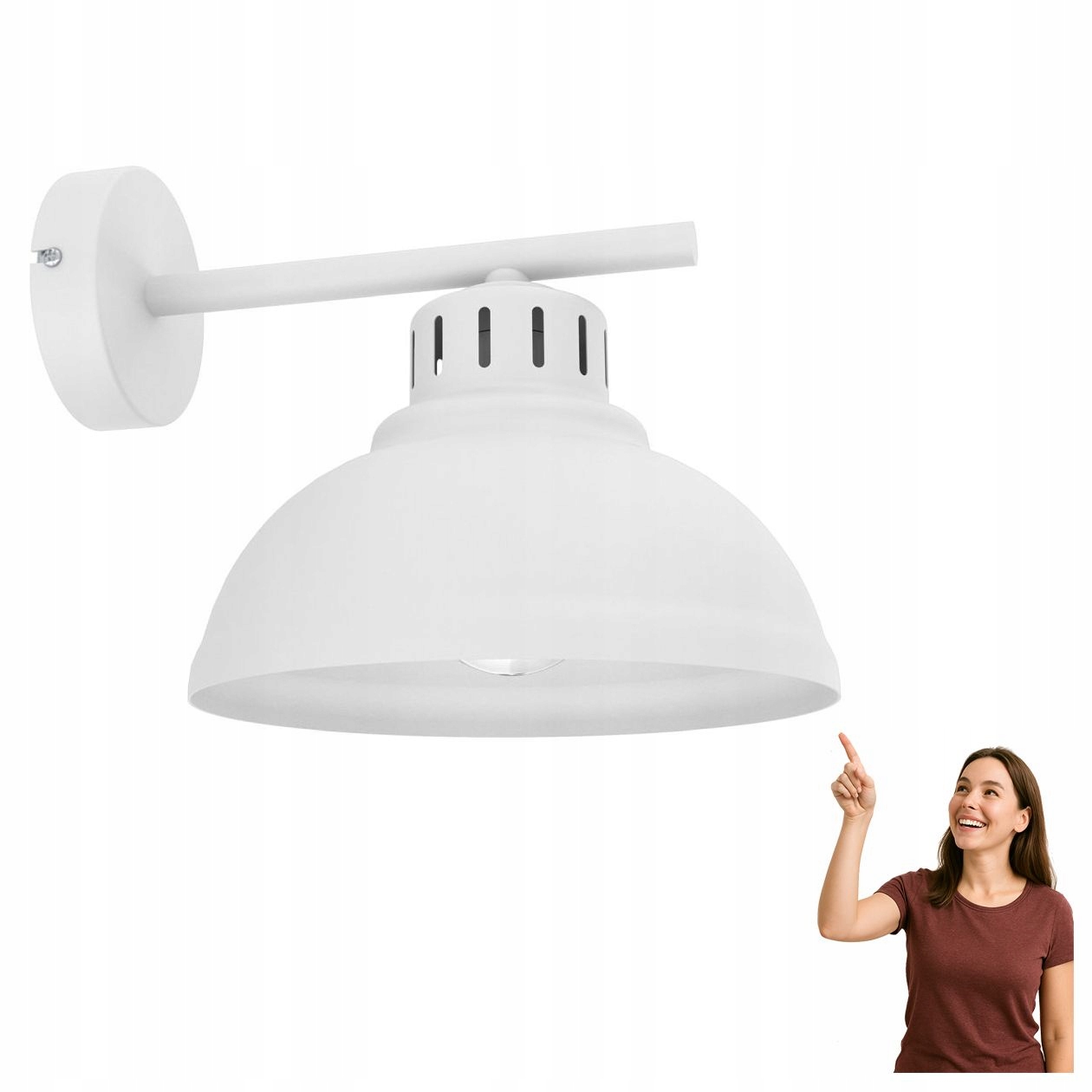 Bílá nástěnná lampa Sven 9044 Luminex