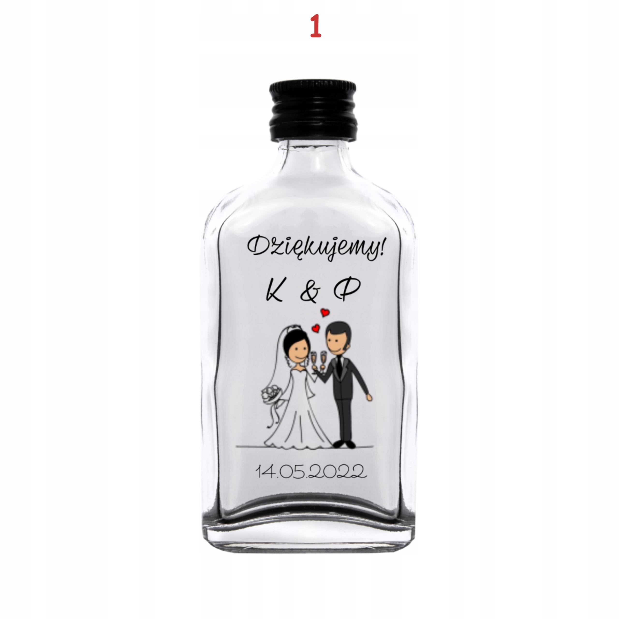 

Butelki Na Wesele Z Nadrukiem Dla Gości 50ML