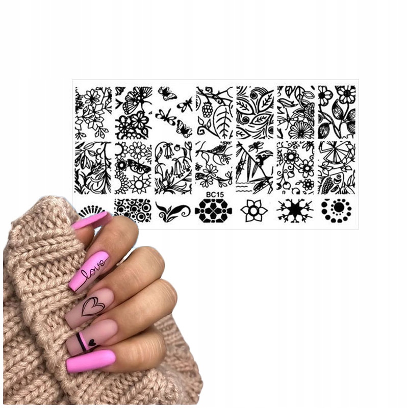 

Blaszka Płytka ze wzorkami do zdobień S bc15