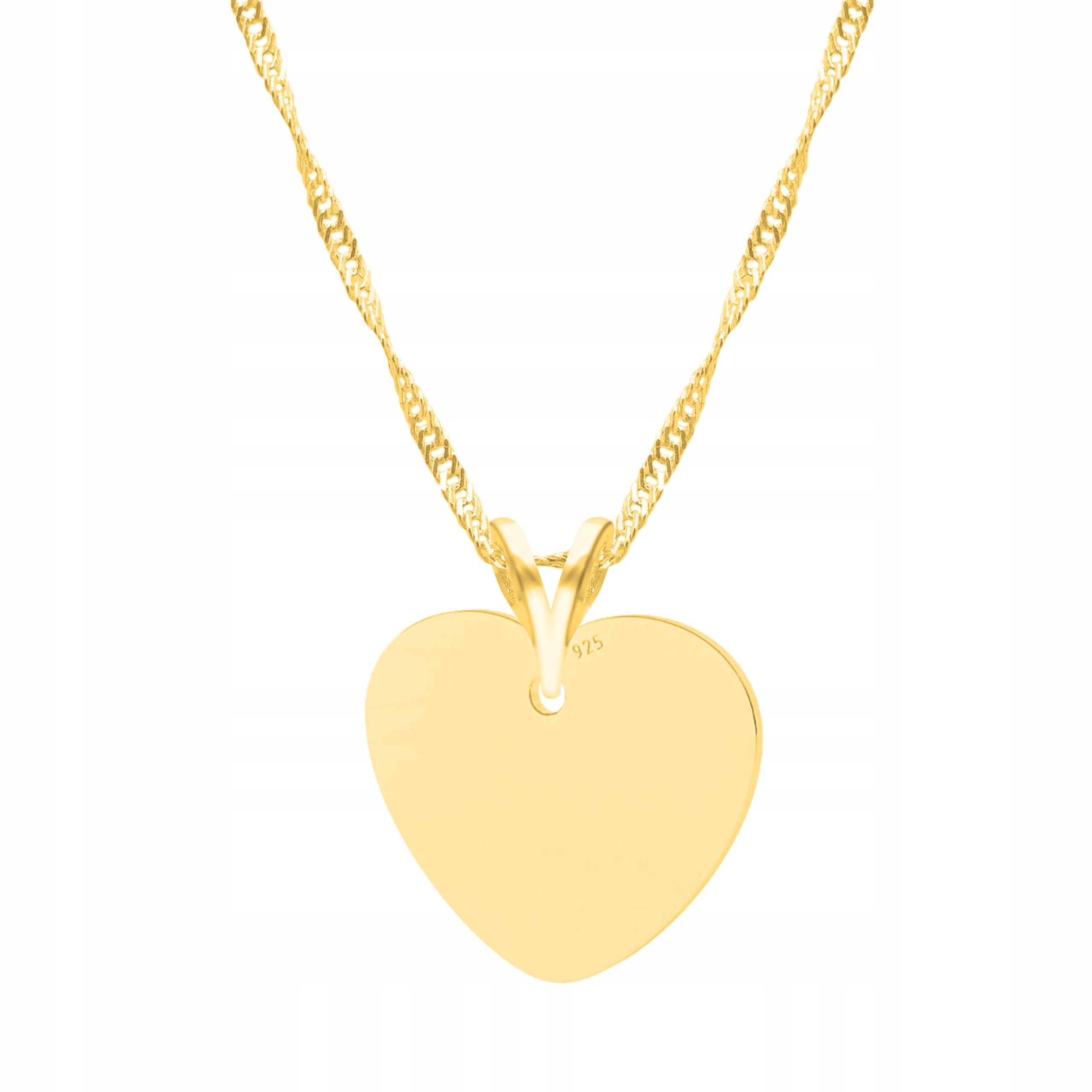 Řetízek zlatý náhrdelník 925 destička Srdce