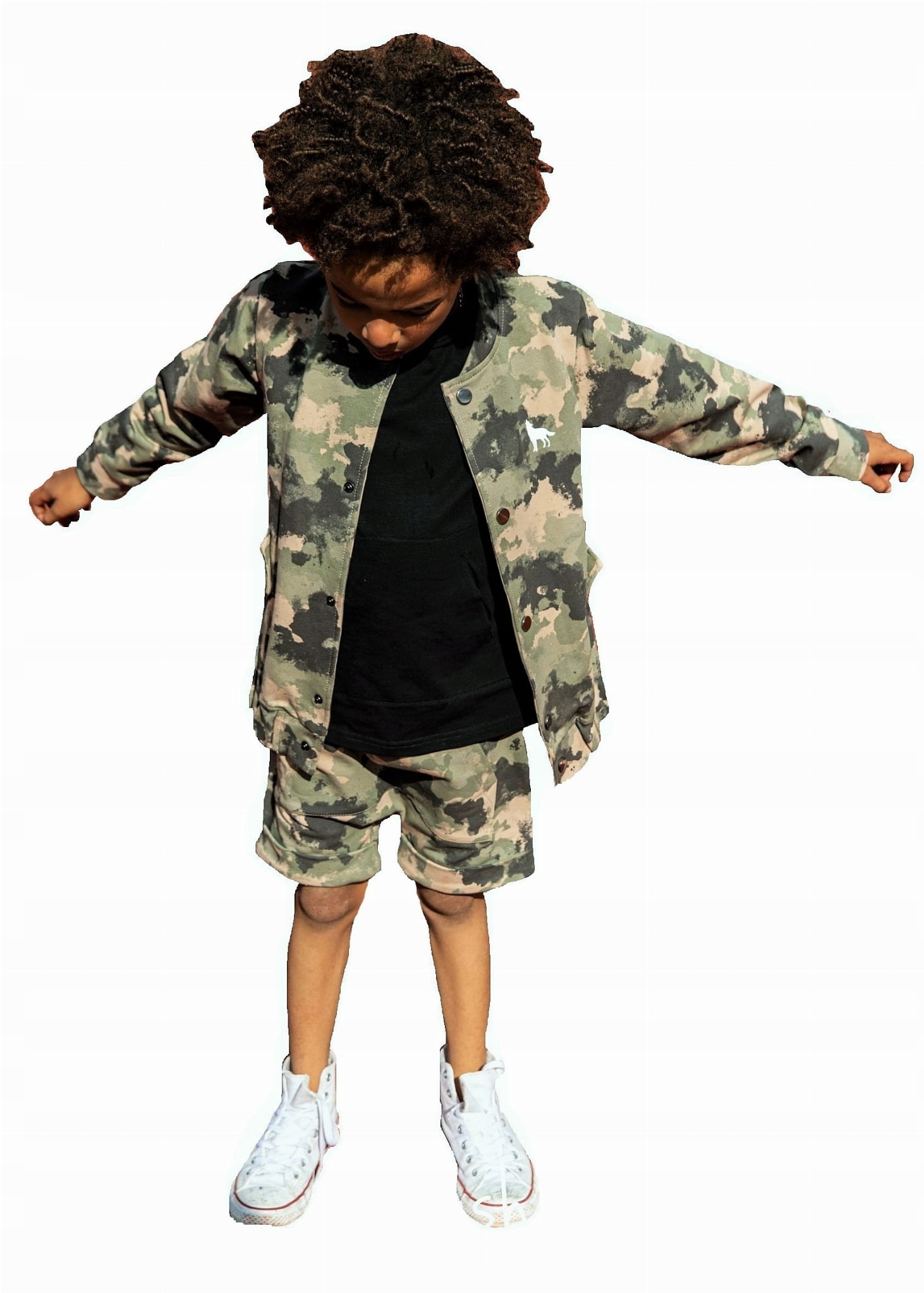 

Bluza z wilkiem bomberka moro Mash Mnie 152/158