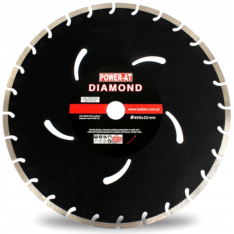 Tarcza Do Cięcia Betonu Diamentowa Segmentowa Inter-vis 400/32 mm