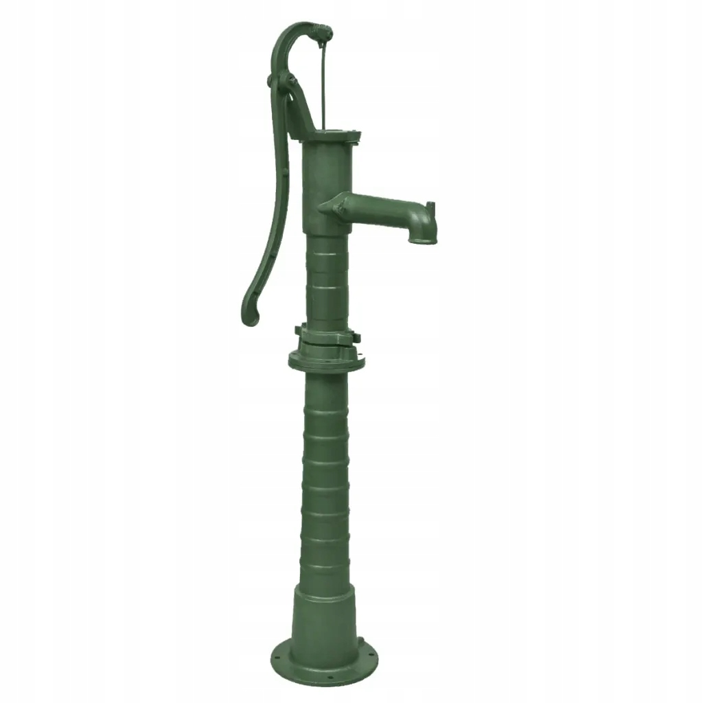 Litínová Ruční Zahradní Pumpa se Stojanem, Zelená, 131 cm, Výtlak 8 m