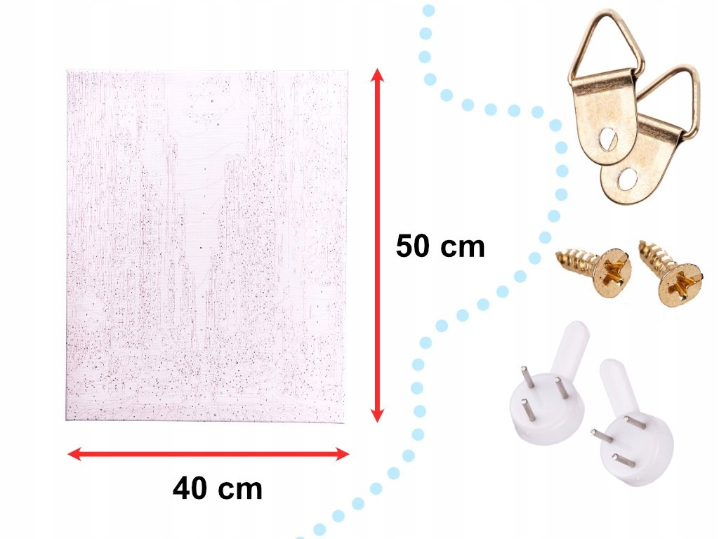 MIASTO ULICA MALOWANIE PO NUMERACH OBRAZ 40X50CM Wysokość produktu 50 cm