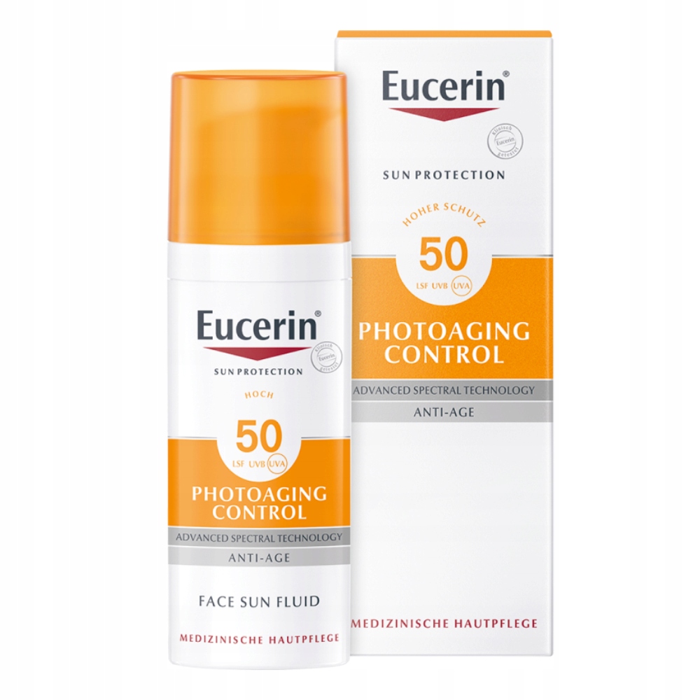 Eucerin Sun Protection Fluid przeciw fotostarzeniu krem filtr Spf 50+ 50 ml