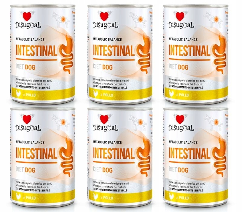 Disugual Krmivo Vlhké pro psa Veterinární Intestinal Střeva Kuře 6x400g