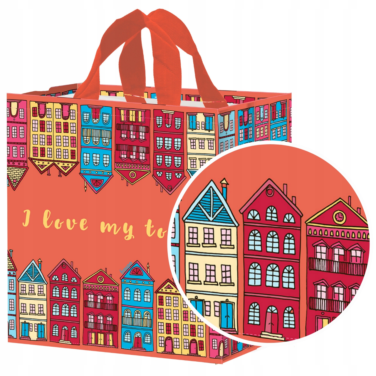 torba zakupowa siatka 35x20x35cm pomarańczowa torebka na zakupy MIASTO 24L EAN (GTIN) 5903890220631